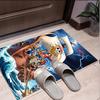 Tappeto con Motivo One Piece, Tappetino da Interno/Esterno, per Picnic, Sala Giochi, Camera da Letto, Ufficio, Soggiorno, Tappeto Arredamento Casa, Regalo di Compleanno