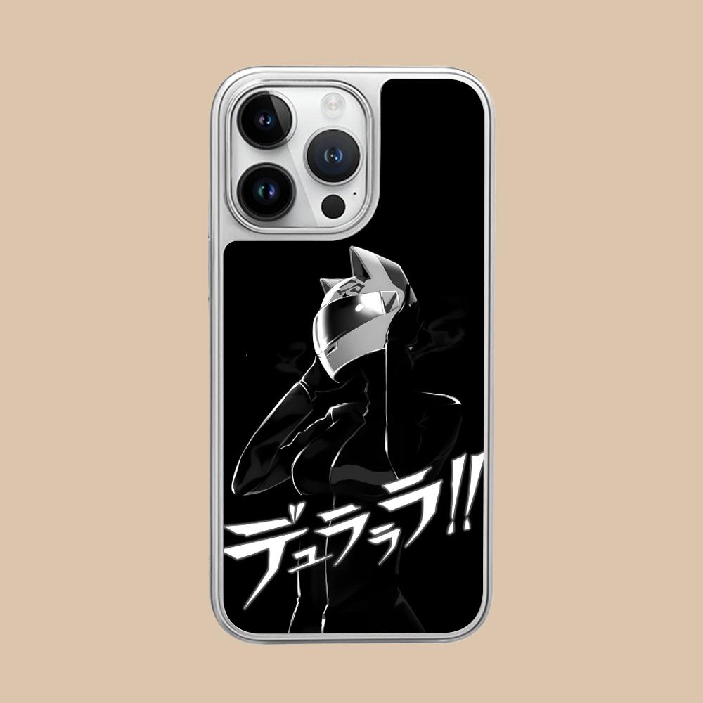Anime Durarara Phone Case for iPhone 17 16 15 14 13 12 11 Air Pro Max Plus Electroplated Silver Cover