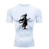 A Samurai Silhouette  Men's Sports T-shirt Training Fitness Compression Workout T-Shirt