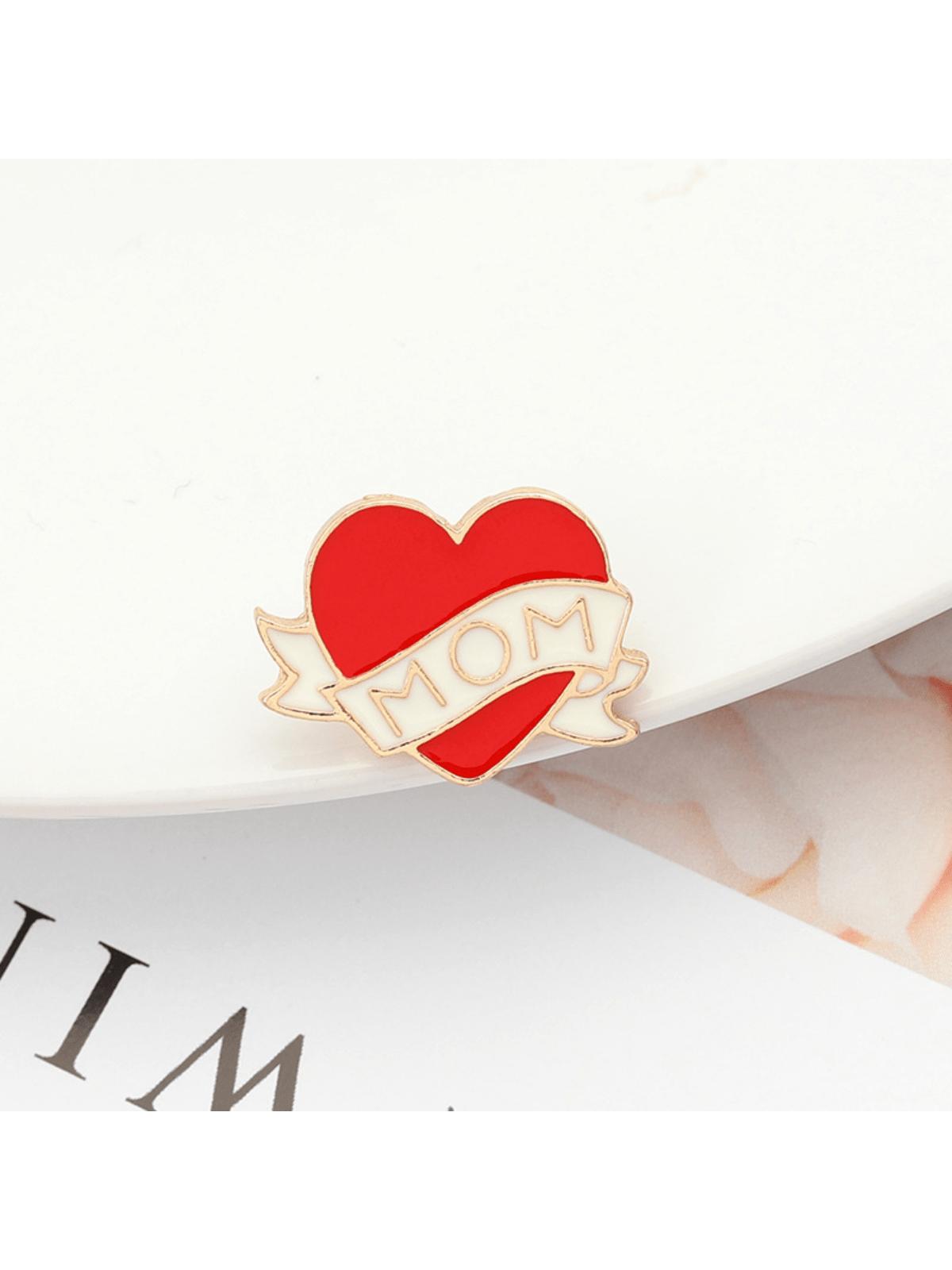 

1 piece of creative red love letter metal badge for women, daily matching clothes, bags, accessories, brooches