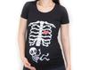 Maglietta Premaman di Halloween Gabbia Toracica Scheletrica Costume Gravidanza Bambino top Camicia Divertente Raggi X Carina Rivelazione Annuncio Nuovo Bambino Tee Per mamma