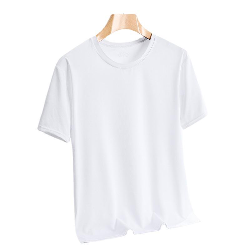 Men's Summer Quick-Dry Ice Silk Mesh T-Shirt - Short Sleeve, Stretch, Casual, Lightweight Fitness Top