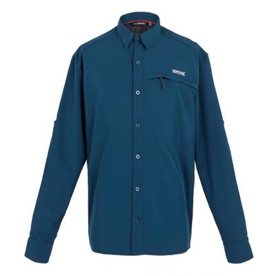 Men's Plain Packaway Long-Sleeved Travel Shirt