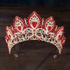 DIEZI Korean Bridal AB Crystal Rhinestone Big Tiara Crown For Women Girls Wedding Party Crown Hair Dress Jewelry Accessories