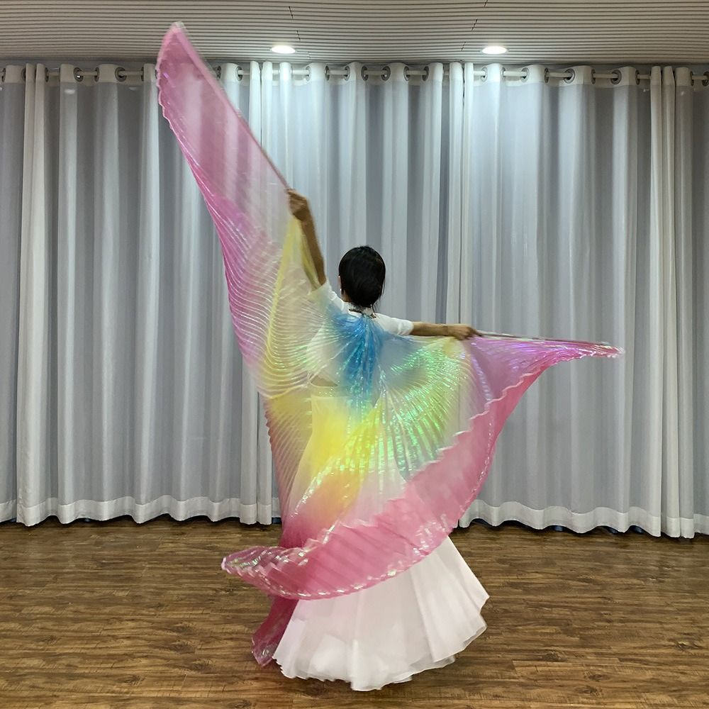 with Telescopic Sticks Belly Dance Wings Scalable Rods Dance Props Belly Dance Accessories Props