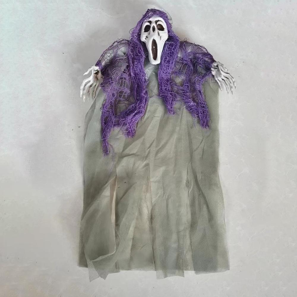 Halloween Haunted House Hanging Ghost Decoration with Scary Skull Face
