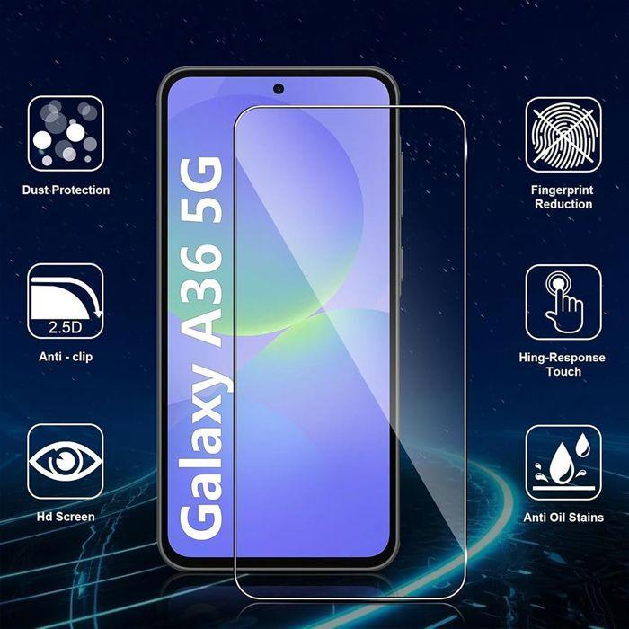 Film de protection - Booling - pour Samsung Galaxy A36 5G - 2 Verres Trempés - Antichoc - Anti-Rayures