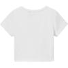 Levis Casual Versatile Slim Fit Logo Print Ribbed Round Neck Short Sleeve T-Shirt Women T-Shirts White 003SN-0000