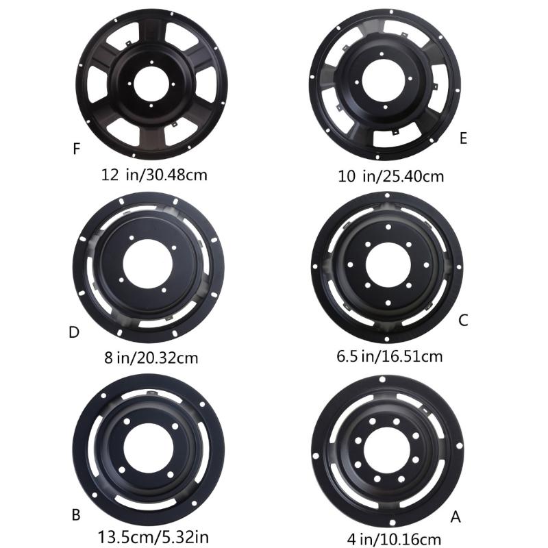4/5/6,5/8/10/12 Zoll Lautsprecher Aluminium Rundbeckenrahmen Lautsprecherkorb Subwoofer-Halter Reparaturteile Zubehör