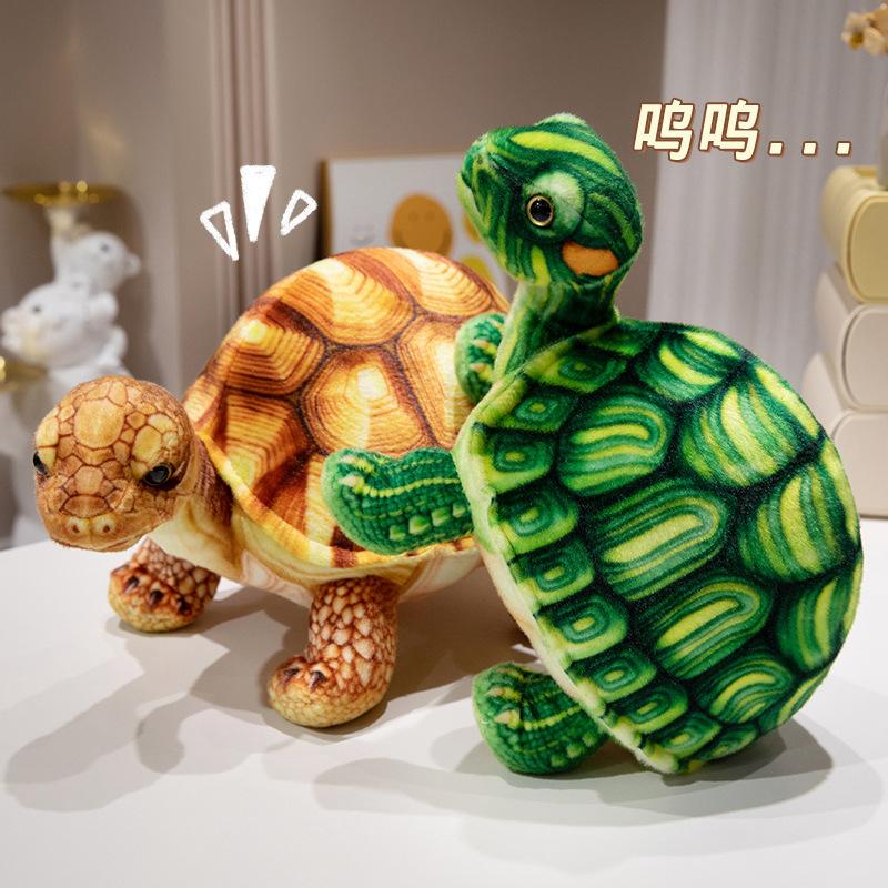 Cute Green Sea Turtle Plush Toy Realistic Soft Stuffed Animal Home Decor Gift Cuddly Ocean Creature
