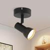 Ceiling Spotlight - NETTLIFE - 1-light Spotlight - Black - Metal - GU10 Adjustable 350°