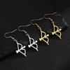 Hengshi Cupid's Arrow Stainless Steel Earrings: Personalized Fashionable Jewelry for Women