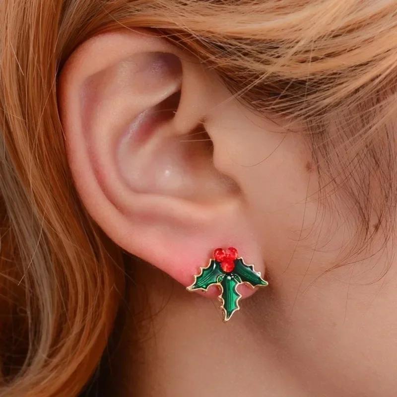 Christmas Earrings Set Christmas Women Gifts 8 Pairs Elk Christmas Tree Earring Set Earrings Fashion Accessories for Women
