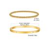 Fashion Stackable Stainless Steel Beads Bracelet for Women, Cubic Zircon Gold Plated Bangle, Waterproof Light Luxury Jewelry