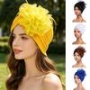 Pălărie Turban pentru Femei Culoare Uni Plasă cu Flori Elastica Anti-Alunecare Bandă pentru Cap Respirabilă Ușoară Pălărie Eșarfă de Vară