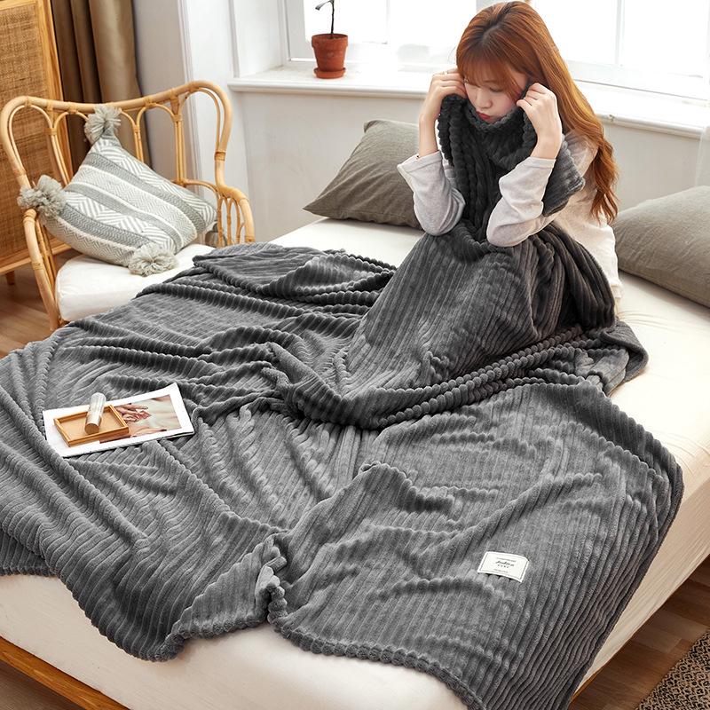 Magic Flannel Coral Fleece Blanket: Thick, Warm, and Versatile Gift