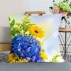 Neuankunft Gerbera Blumenkissenbezug Schlafzimmer Home Office Dekorative Kissenhülle Quadratisch Reißverschluss Kissenbezüge Satin Weich Kein Ausbleichen