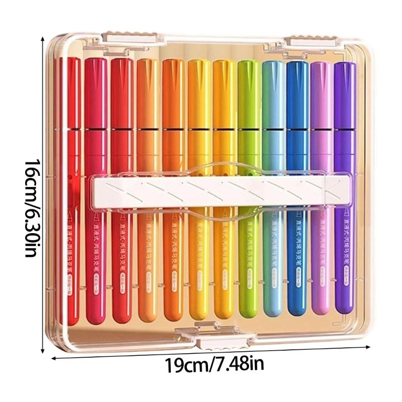 12/24 Colors Acrylic Pen Acrylic Paint Markers Colouring Pen Acrylic Markers Graffiti Marker with Soft Tip for Drawing