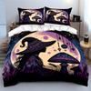 "Moonlit Witch Fantasy Decor" Bedding Set with 1 Duvet Cover 2 Pillowcases Single Double King Queen, Gift
