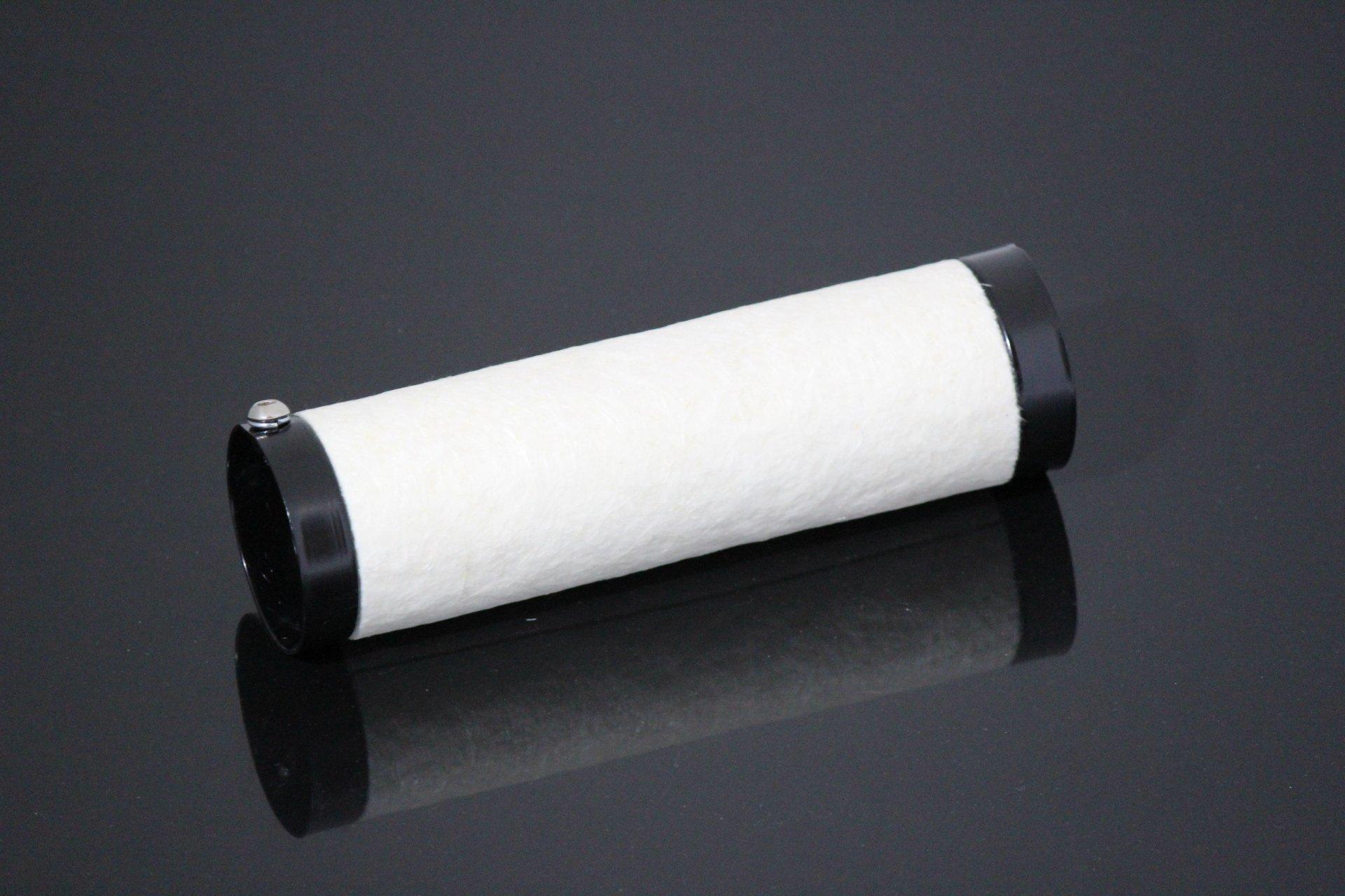 Muffler inner 60mm universal cylindrical type with glass silencer, diameter, fit, black, wool.