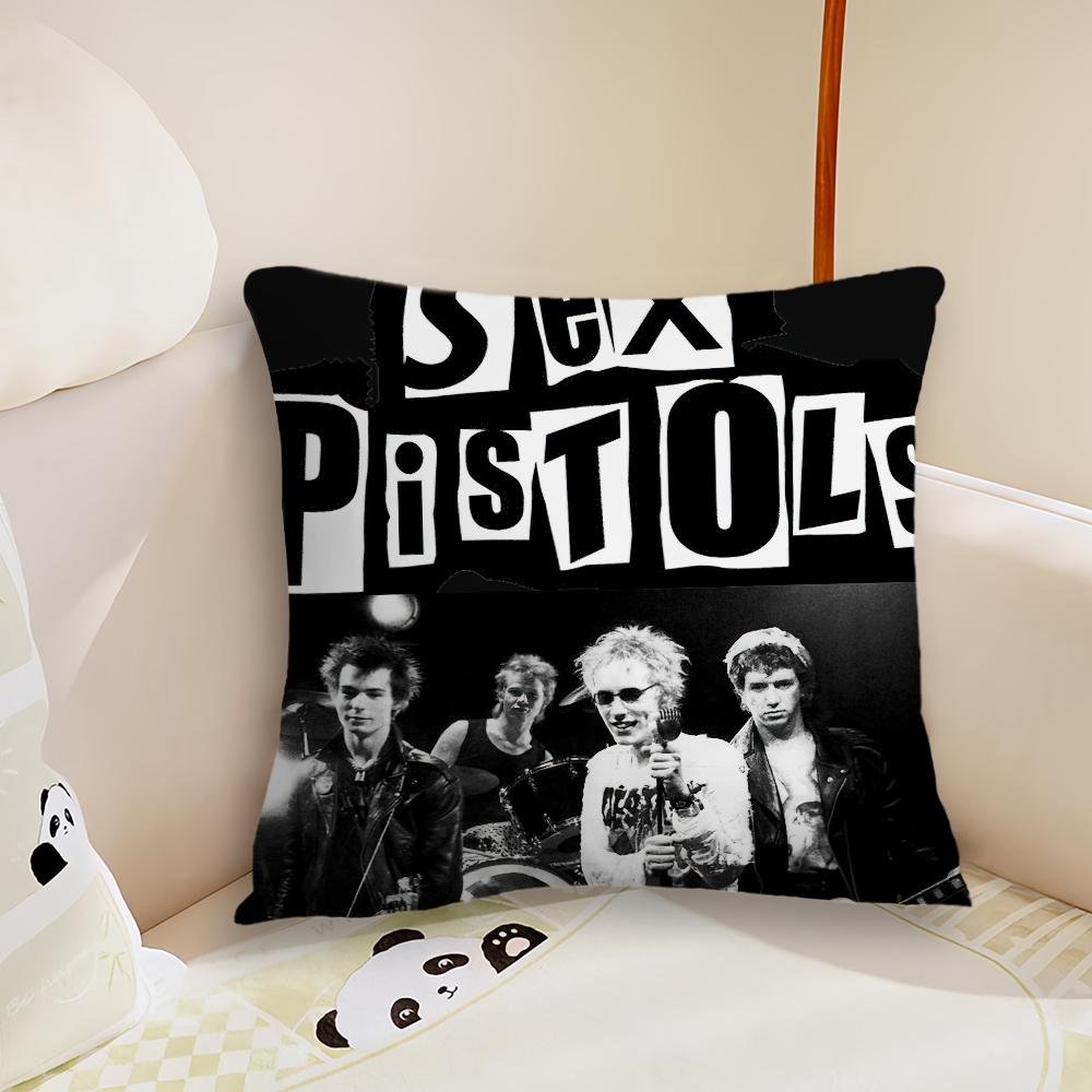 Rock Band S-Sex P-Pistols Pillow Case Living Room Sofa Cushion Cover Suitable For Home Bedroom Room Decoration