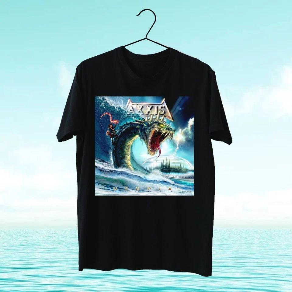 Axxis Band Utopia Album New T Shirt Classic Black Unisex S-5XL E2006 2XL