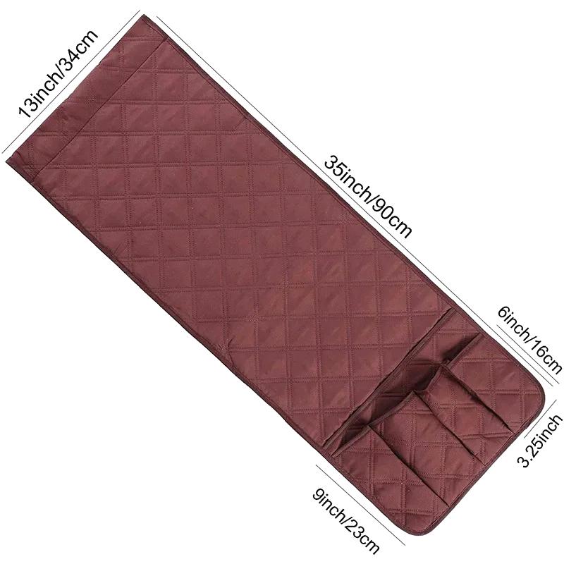 Sofa Armrest Organizer With 5 Pockets And Cup Holder Tray Couch Armchair Hanging Storage Bag For Tv Remote Control Cellphone