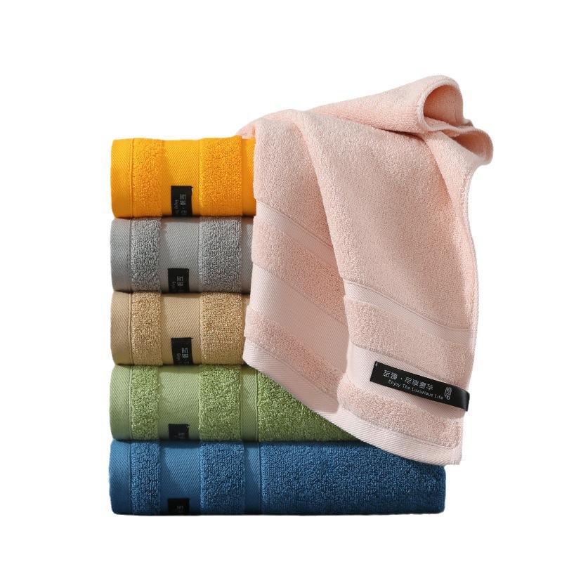 1 PC-Handtuch aus Baumwolle, 32 Stränge hochwertiges wasserabsorbierendes Handtuch aus Baumwolle für den Haushalt für Erwachsene, verdicktes, schnell trocknendes Badetuch aus Baumwolle