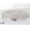 Fashionable Adjustable White Belt For Women Minimalist Smooth Design No Metal No Magnetic For Easy Security