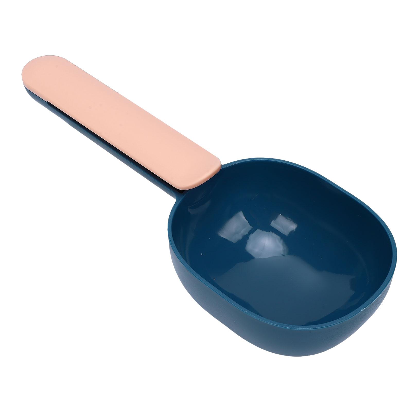 

Pet Food Scoop 1 Cup Measuring Scooper with Bag ing Clamp Handle for Cats Puppies Small Dogs Supplies Blue Pink