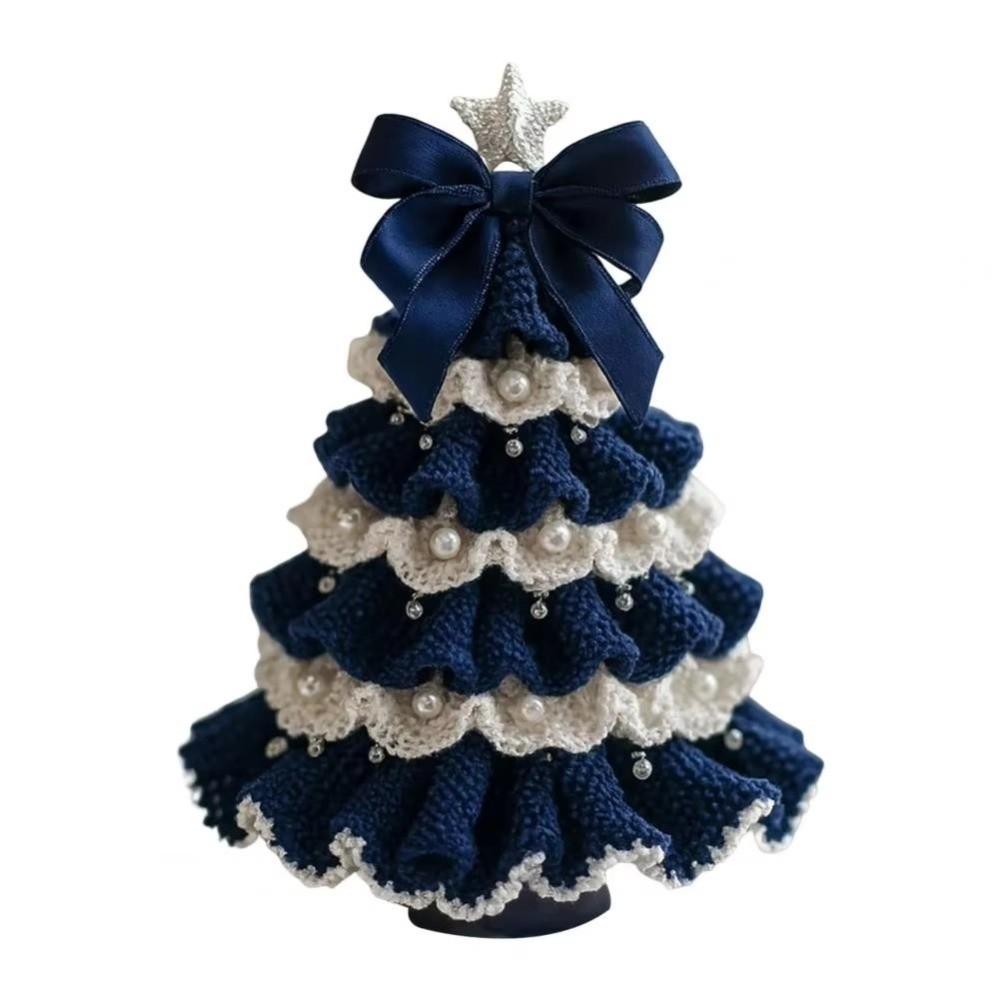 

Festival Christmas Party Crochet Decoration Tabletop Christmas Tree Ornament for Beginner
