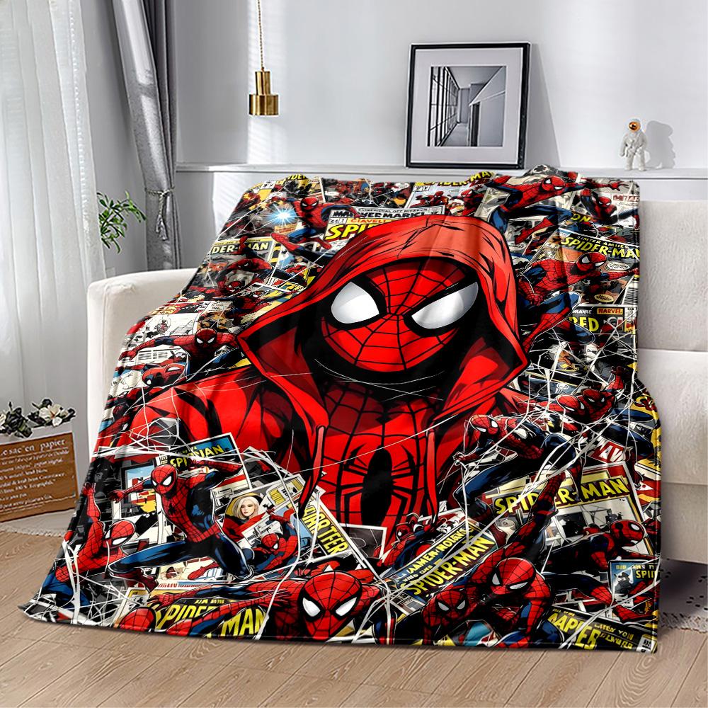 1pc Spider-Man Action blanket Soft and Warm for Sofa Office Camping Travel Livingroom Great Gift for Friends and Family Comfortable