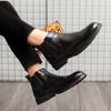 Men’s Brogues Motorcycle Boots Retro Street Style Dress Chelsea Boots Tuxedo Wedding Men Ankle Boots Plus Size