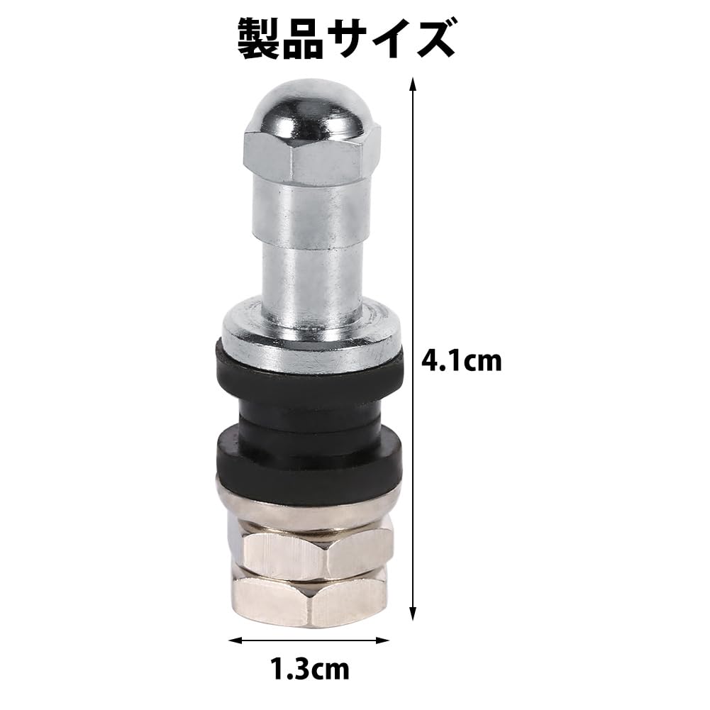 Qiilu [4 pieces] Clamp-in Valve Inside Valve for Aluminum Wheels