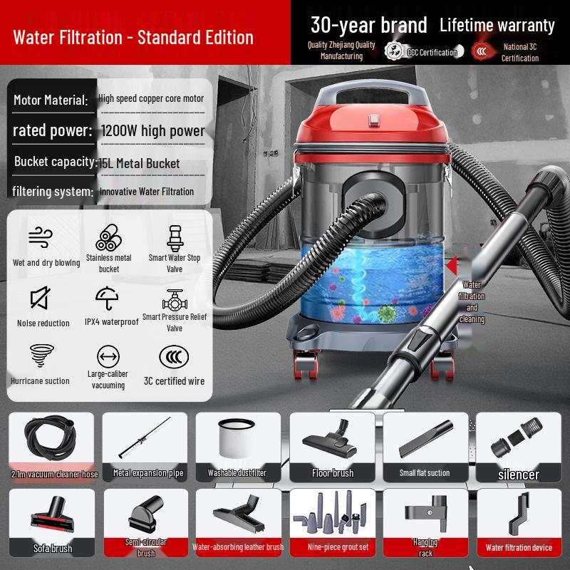 Jeno Industrial Vacuum Cleaner: High Suction for Home, Car, Land, and Grout Cleaning.