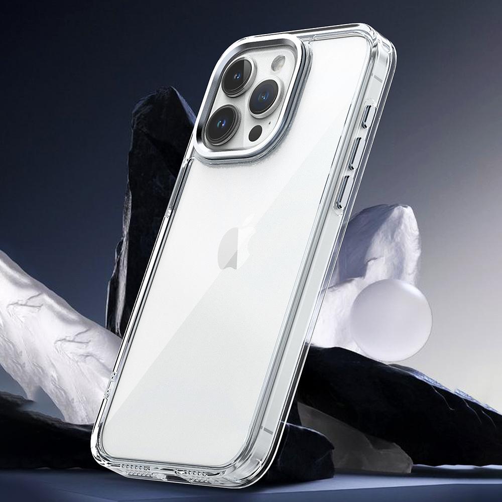 For iPhone 16 Pro Clear Case Shockproof TPU+PC Hybrid Phone Cover