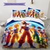 Son Goku Pattern Bedding,Quilt Set Quilt Cover Pillowcase Home Birthday Gift (1 * Duvet Cover + 2 * Pillowcase, Without Core)