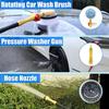 Car Rotating Water Brush Car High-Pressure Water Gun Foam Brush 360-Degree Automatic Rotation Adjustable Immersion Washing Brush