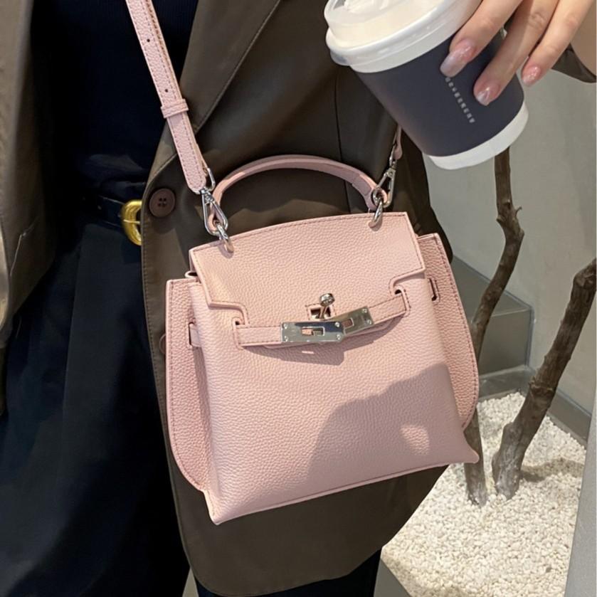 New Women's Bag, Fashionable and Versatile, Retro Top Layer Cowhide Leather Bag, Single Shoulder Crossbody Leather Bag