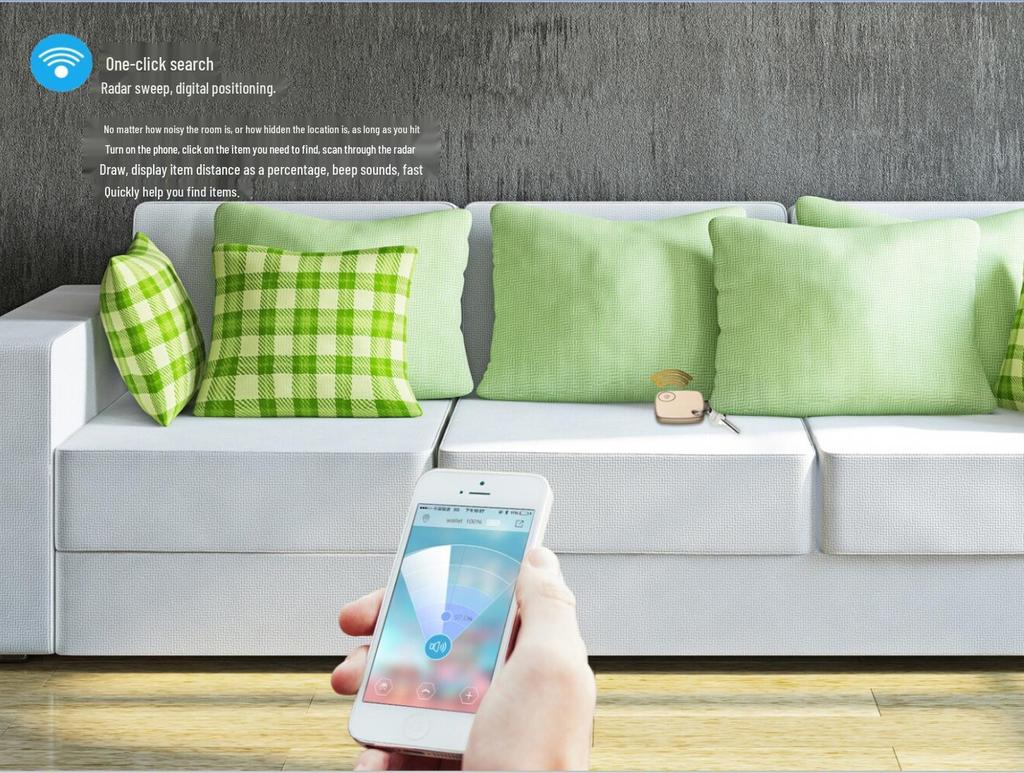 Two-Way Bluetooth Locator: Anti-Lost Alarm for Wallet, Keys, Phone, & Car Keychain.