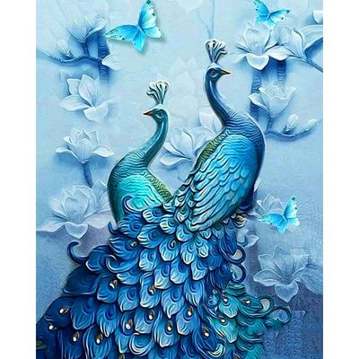 5D DIY Diamond Painting "Animal Peacock" Embroidery Cross Stitch 3D Home Decor