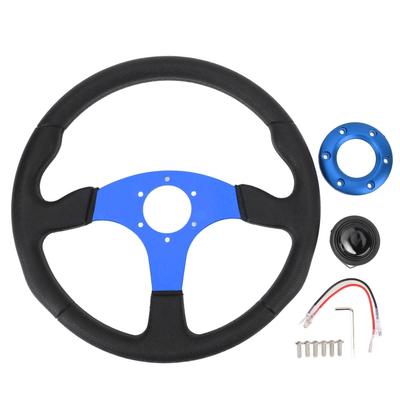 14 tum Universal Racing Ratt PU Läder Aluminiumram Universal Passform för 6 Håls Nav