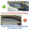 4pcs Black Front Window Wind Rain Sun Deflectors Protector Guard Sheet ABS Plastic For Toyota C-HR 2016-2023