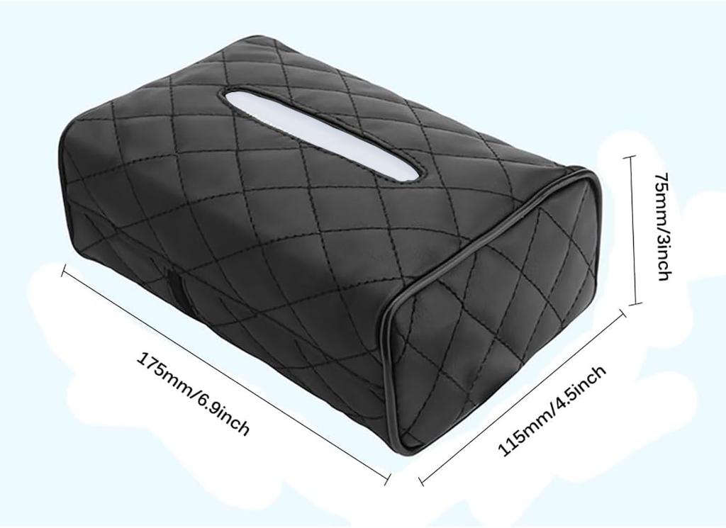Car Tissue Car Interior Hanging Tissue Sun Visor Tissue Sun Visor PU Leather Suitable for Many Car Models Case, Decoration, Holder, Mount, Cover,
