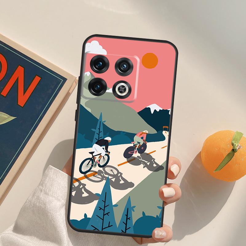 Bike Cycling Art Case For OnePlus 11 10 9 8 Pro 8T 9R 10T 9RT Ace Nord 2 2T CE N10 N100 N20 N200 Back Cover