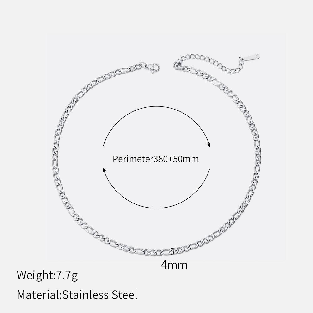 European and American Fashion Niche Design Stainless Steel Necklace Popular Real Gold Electroplated Cuban Chain Women's Necklace