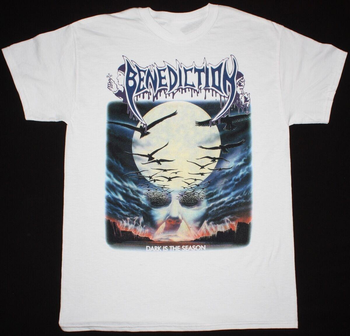 BENEDICTION DARK IS THE SEASON Album Cotton White Unisex S-4XL T-shirt AG177 S