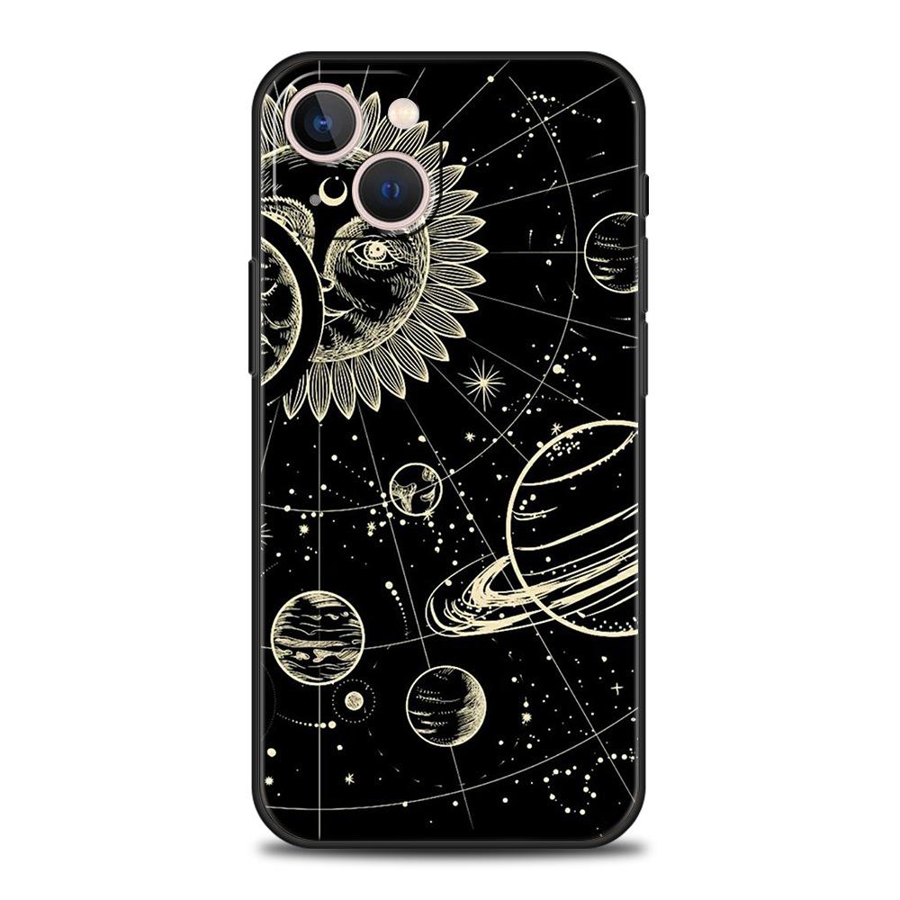 Applicable To IPhone16 Mobile Phone Case, New Couple Sun and Moon Mobile Phone Case.