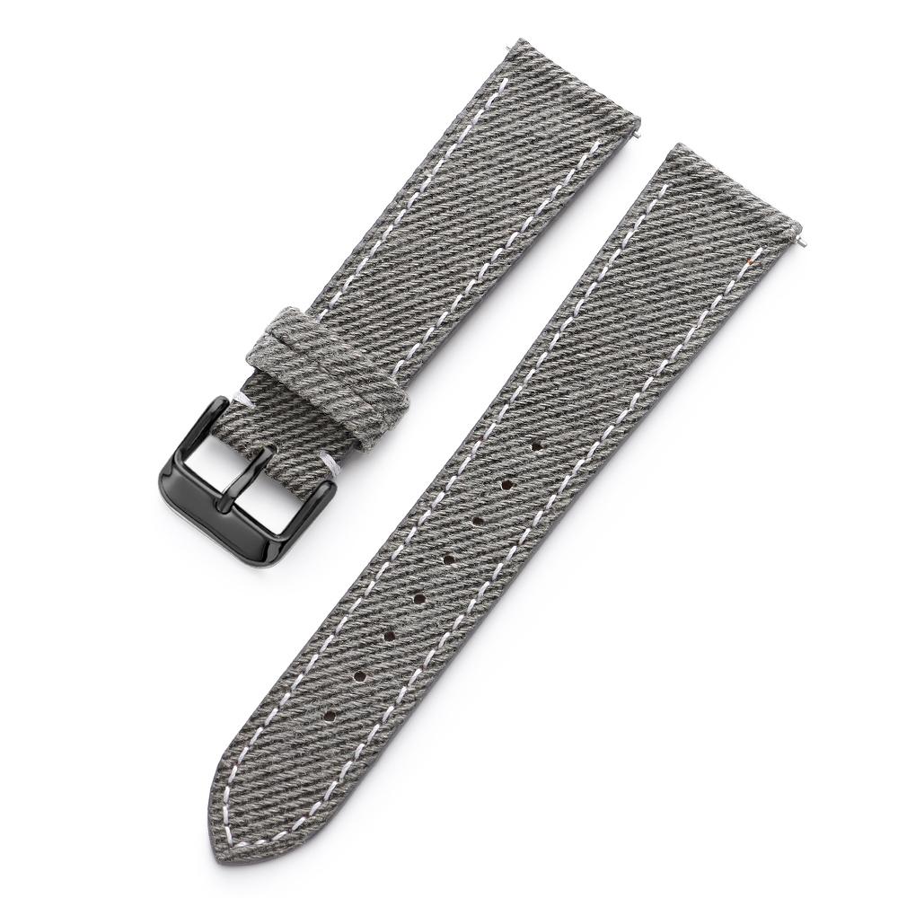 Nylon Leather Watch Band 18mm20mm 22mm Black Gray Brown Canvas Universal Soft Watchband Business for Men Women Watch Accessories