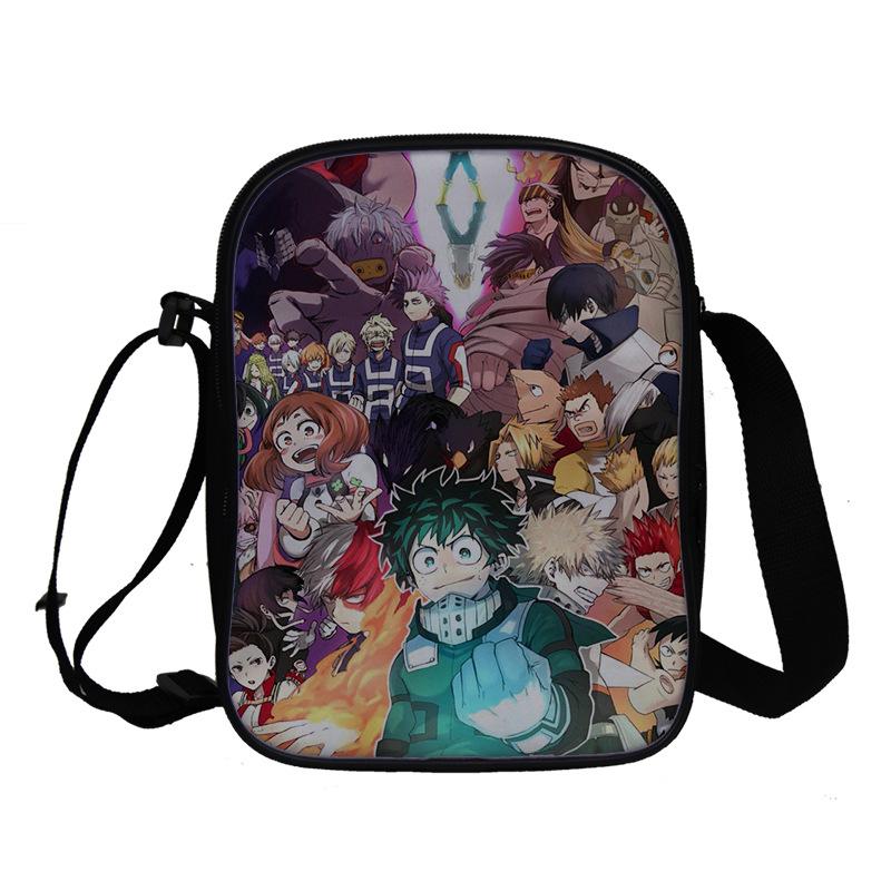My Hero Academy Pattern Customized Student School Bag Full Color Backpack Double Shoulder Bag Travel Bag